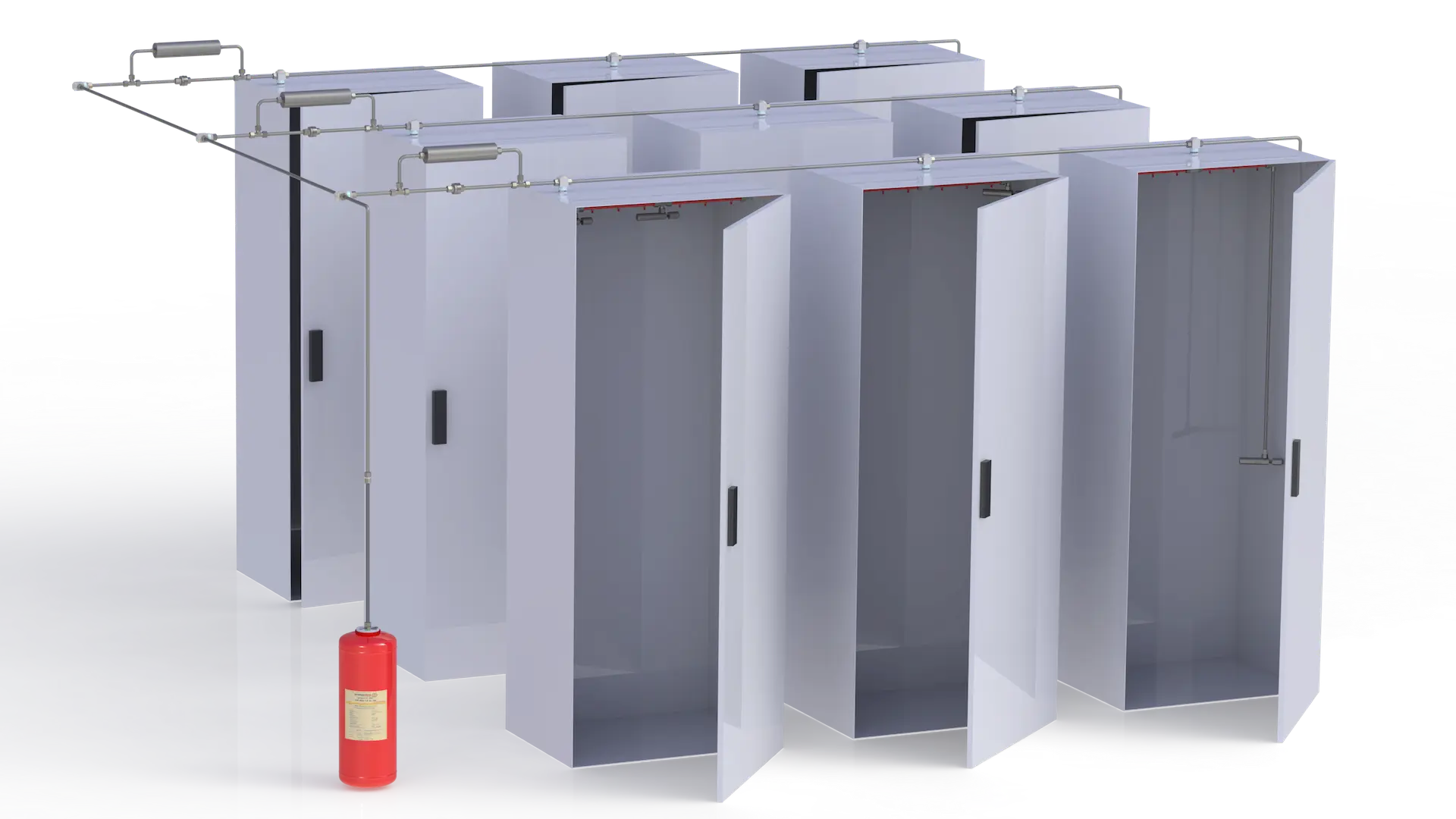 detexline electric multiple cabinets fire suppression system