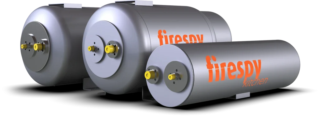 kitchen fire extinguishing agent containers
